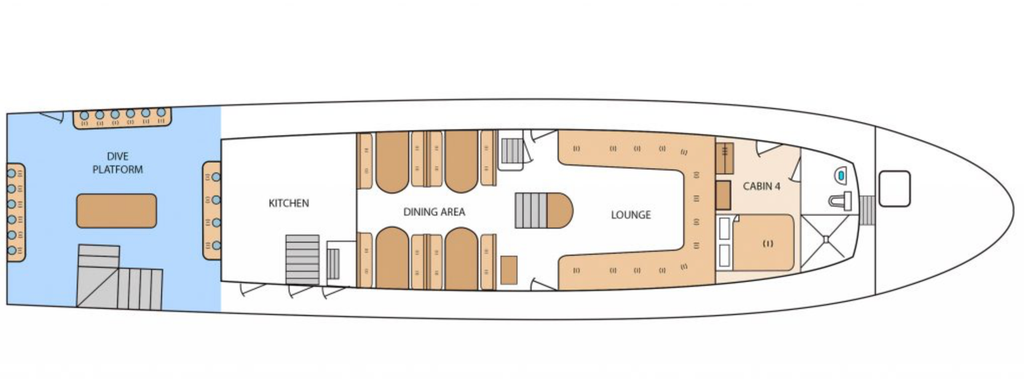 plan bateau main deck